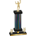 Premium Single Black Carbon Fiber Year Volleyball Trophy
