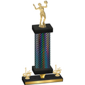 Premium Single Black Carbon Fiber First Place Volleyball Trophy