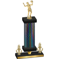 Premium Single Black Carbon Fiber Victory Volleyball Trophy