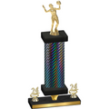 Premium Single Black Carbon Fiber Year Volleyball Trophy