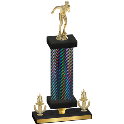 Premium Single Black Carbon Fiber Victory Swimming Trophy
