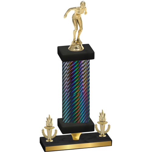 Premium Single Black Carbon Fiber Victory Tennis Trophy