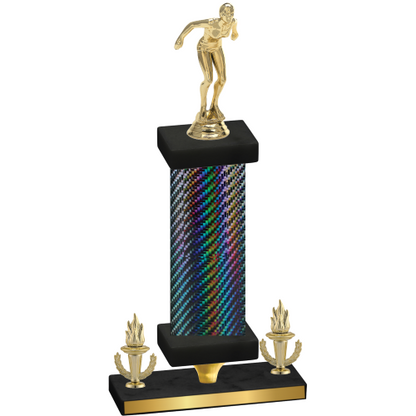 Premium Single Black Carbon Fiber Victory Tennis Trophy