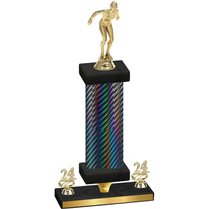 Premium Single Black Carbon Fiber Year Tennis Trophy