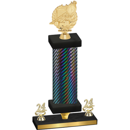 Premium Single Black Carbon Fiber Year Swimming Trophy