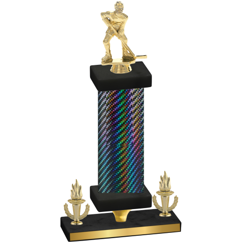 Premium Single Black Carbon Fiber Victory Hockey Trophy