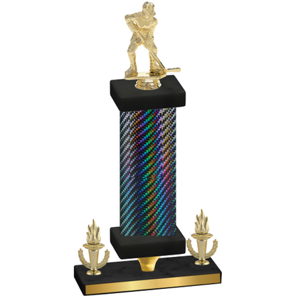Premium Single Black Carbon Fiber Victory Hockey Trophy
