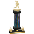 Premium Single Black Carbon Fiber First Place Lacrosse Trophy