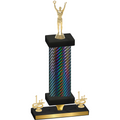 Premium Single Black Carbon Fiber First Place Victory Trophy