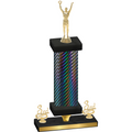 Premium Single Black Carbon Fiber Third Place Victory Trophy