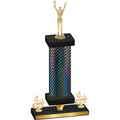 Premium Single Black Carbon Fiber Fourth Place Victory Trophy