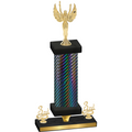 Premium Single Black Carbon Fiber Third Place Victory Trophy