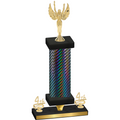 Premium Single Black Carbon Fiber Fourth Place Victory Trophy