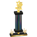 Premium Single Black Carbon Fiber Third Place Pickleball Trophy