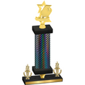 Premium Single Black Carbon Fiber Victory Pickleball Trophy