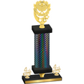 Premium Single Black Carbon Fiber Fourth Place Pickleball Trophy