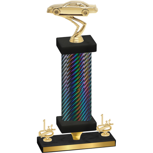 Premium Single Black Carbon Fiber First Place Cars Trophy