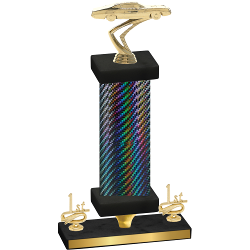 Premium Single Black Carbon Fiber First Place Cars Trophy