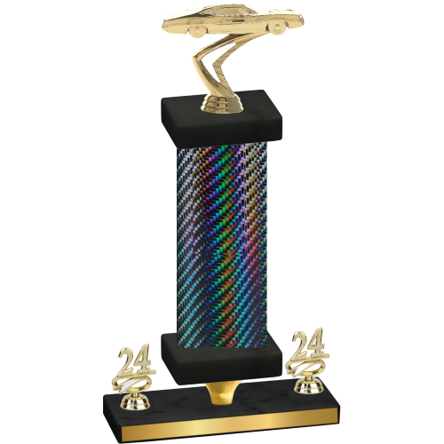 Premium Single Black Carbon Fiber Year Cars Trophy