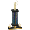 Premium Single Black Carbon Fiber First Place Archery Trophy
