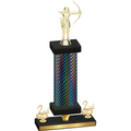 Premium Single Black Carbon Fiber Second Place Archery Trophy
