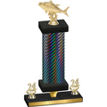 Premium Single Black Carbon Fiber Year Fishing Trophy
