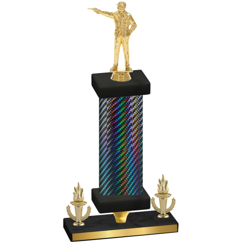 Premium Single Black Carbon Fiber Victory Shooter Trophy