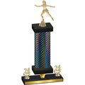 Premium Single Black Carbon Fiber Year Skater Trophy