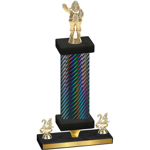 Premium Single Black Carbon Fiber Year Holiday Trophy