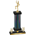 Premium Single Black Carbon Fiber Year Majorette Trophy