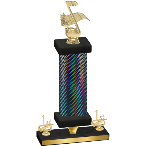 Premium Single Black Carbon Fiber First Place Music Trophy