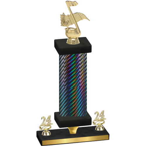Premium Single Black Carbon Fiber Year Music Trophy