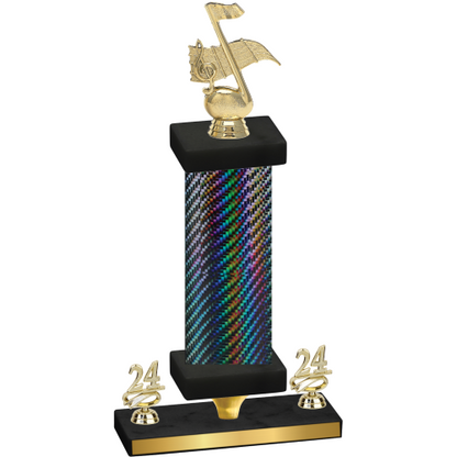 Premium Single Black Carbon Fiber Year Music Trophy