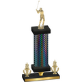 Premium Single Black Carbon Fiber Victory Golf Trophy