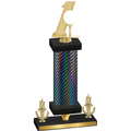 Premium Single Black Carbon Fiber Victory Golf Trophy