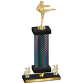 Premium Single Black Carbon Fiber Year Karate Trophy