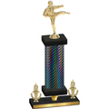 Premium Single Black Carbon Fiber Victory Karate Trophy