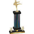 Premium Single Black Carbon Fiber Year Karate Trophy