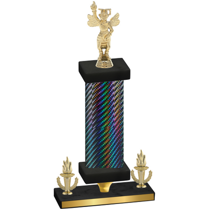 Premium Single Black Carbon Fiber Victory Academics Trophy