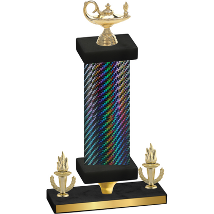Premium Single Black Carbon Fiber Victory Academics Trophy