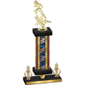 Premium Single Flag USA Victory Football Trophy