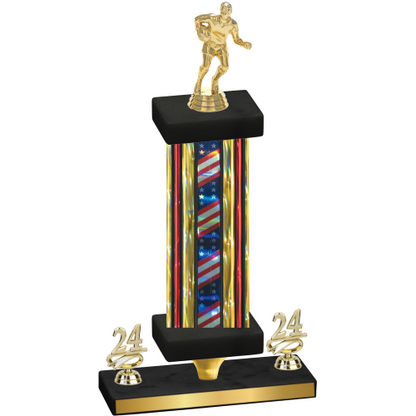 Premium Single Flag USA Year Rugby Trophy