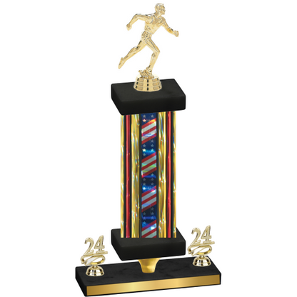Premium Single Flag USA Year Running Trophy