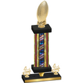 Premium Single Flag USA Fourth Place Football Trophy
