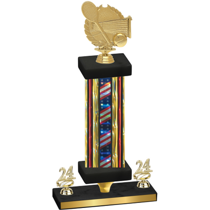Premium Single Flag USA Year Tennis Trophy