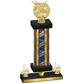 Premium Single Flag USA First Place Bowling Trophy