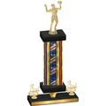 Premium Single Flag USA Third Place Volleyball Trophy