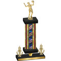 Premium Single Flag USA Victory Volleyball Trophy
