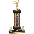 Premium Single Flag USA Year Volleyball Trophy