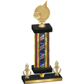 Premium Single Flag USA Victory Volleyball Trophy